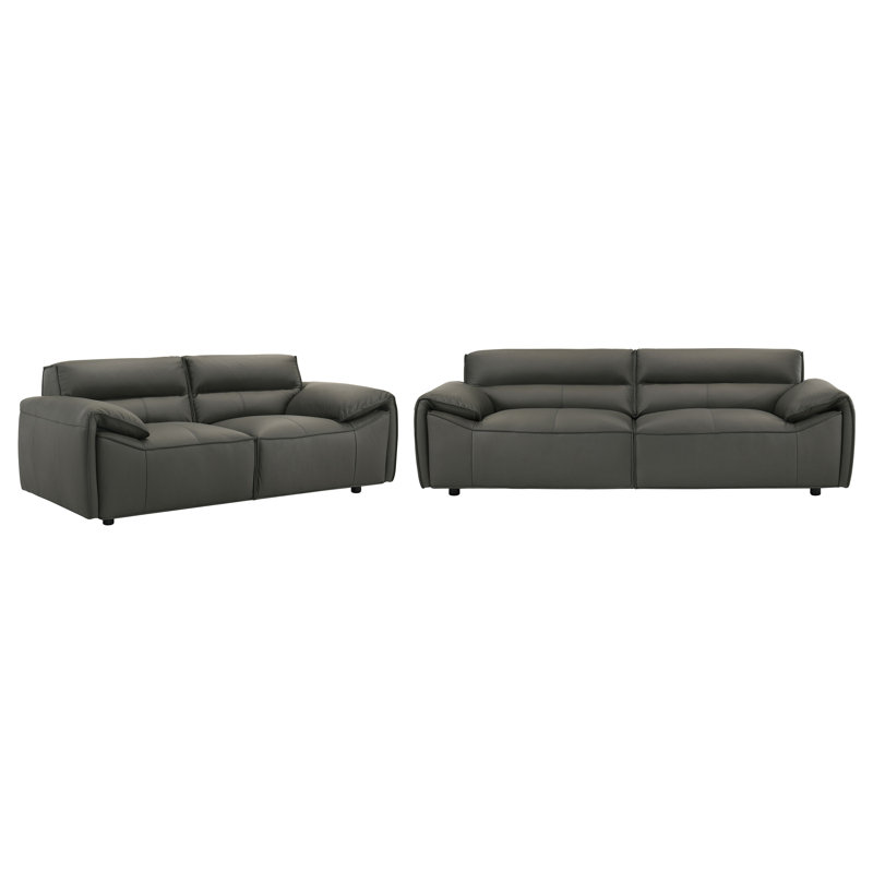 Hudson Graphite 2-piece Upholstered Sofa Set
