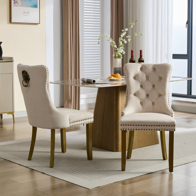 2 Piece Dining Chair (Beige)