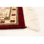Tapis unique rouge foncé / beige en laine nouée à la main de style nouvel âge pako 4 pi 5 po x 7 pi 1 po