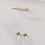 Meuble-lavabo 30 po avec lavabo, armoire de salle de bain avec portes à fermeture en douceur et tablette réglable, conception à profil courbé, pieds en bois d'hévéa, blanc-1437086150