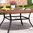 Patio Dining Set with 60" Metal Round Dining Table and 8 Padded PVC-coated polyester Swivel Chairs-1464450701