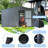 Backyard Toolhouse 11'x 9', Dark Gray, Galvanized Steel Frame, Lockable Door, Ample Storage For Tools & Bicycles, Construction 9' Metal Shed, Construction, Copious Garden Outdoor Shed