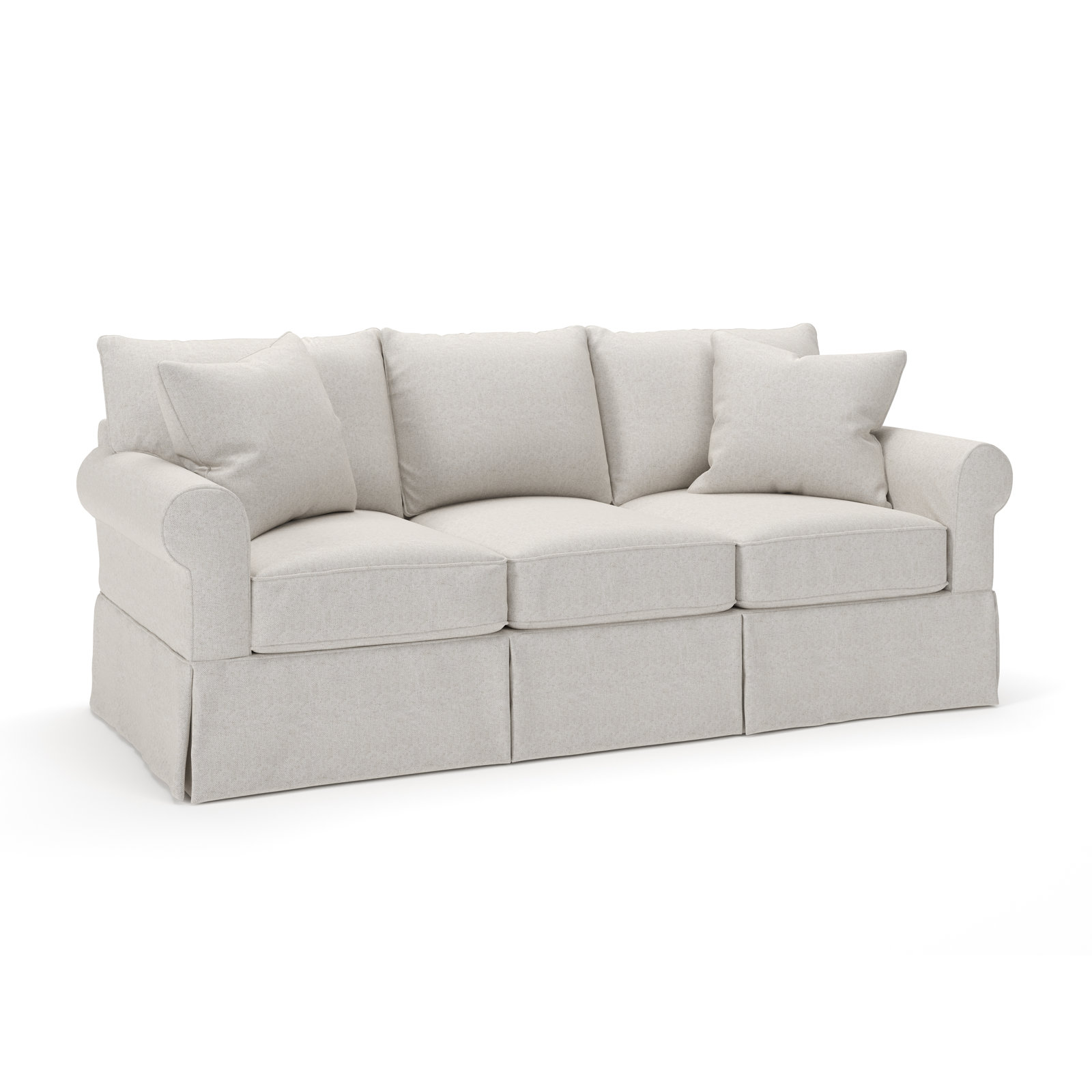 Amari 89'' Sofa, Macarena Light Gray Canvas