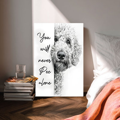 Humorous Curly Dog Quote Canvas Print - Urban Studio