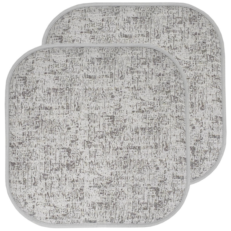 Coussin de coussin de chaise en mousse à mémoire de forme sans dossier 16 po x 16 po Broadway, 2, Bleu et noir