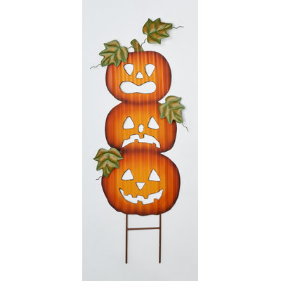 28" Halloween Jack O'Lantern Garden Stake