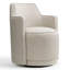 Fauteuil pivotant rembourré entièrement assemblé en tissu-860629638