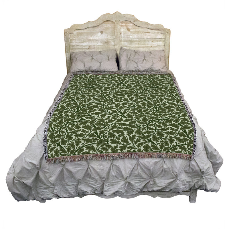 Jeté vert Pure Country Weavers William Morris, Vert, L 54 po x L 72 po