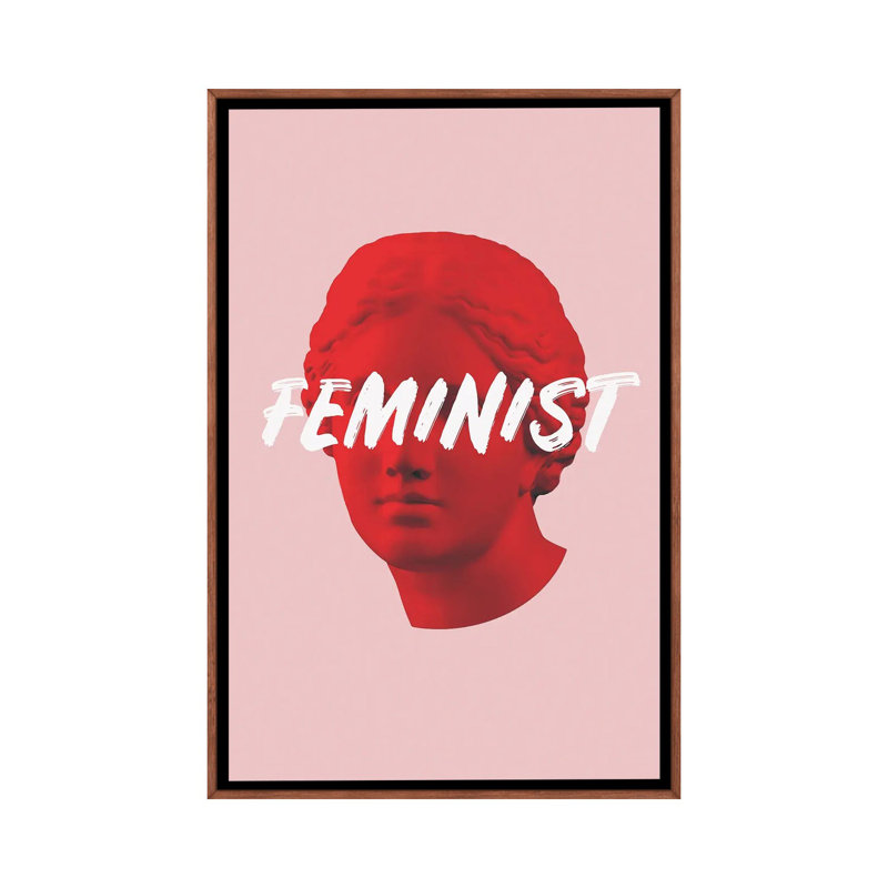 Feminist Venus by Svetlana Balta - Print on Canvas, 66.04 cm H x 45.72 cm W, Brown Framed