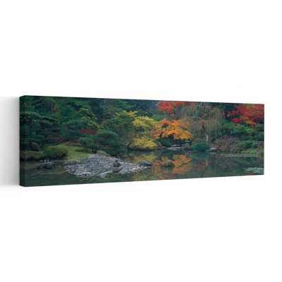 The Japanese Garden Seattle WA USA by Greg Probst - Wrapped Canvas Panoramic Print