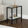 Hera Rectangular Side Table With Mirrored Shelf