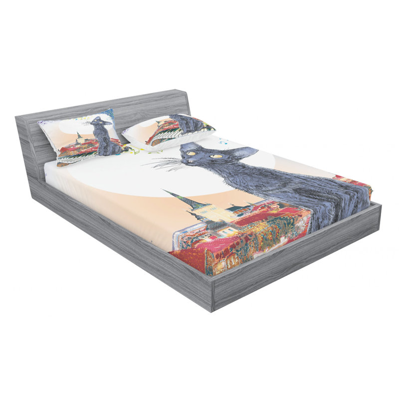 Microfiber Sheet Set, Queen Sheet Set with Fitted Sheet