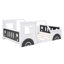 Lit plateforme double classique en forme de voiture avec roulettes-35938640