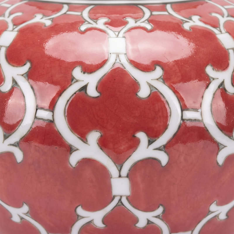 Vase en céramique rouge 7,1 "Ginger |