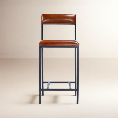 Augustus Genuine Leather Bar and Counter Stool
