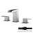 Widespread Bathroom Faucet 3 Hole, 2-Handle Bathroom Sink Faucet With Drain Assembly-120542036