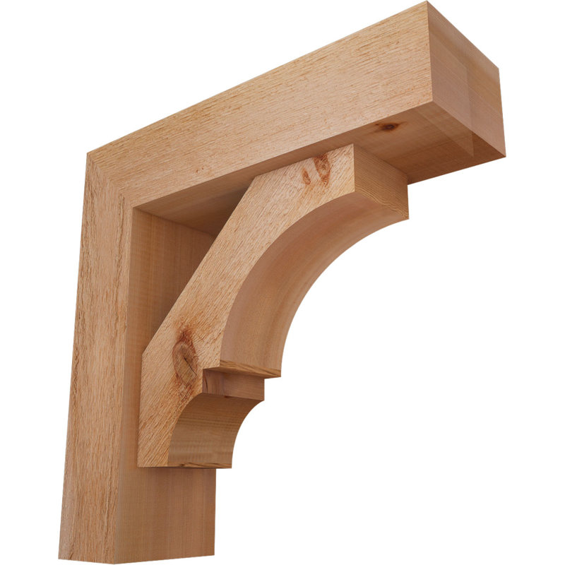 Support de bloc Balboa avec entretoise décalée, 20 po x 20 po, Cèdre rouge occidental de l 6 po (scié brut)