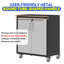 Armoire en métal robuste avec roues portatives pour le garage - et pratique. Tablettes réglables, rouille. Noir et gris Rangement sur rouille de 29,01 po x P 16,97 po. H 33,75 po. Espace intérieur verrouillable.