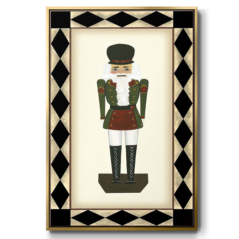 " Nutcracker II ", 25" H x 17" W x 1.5" D, Gold