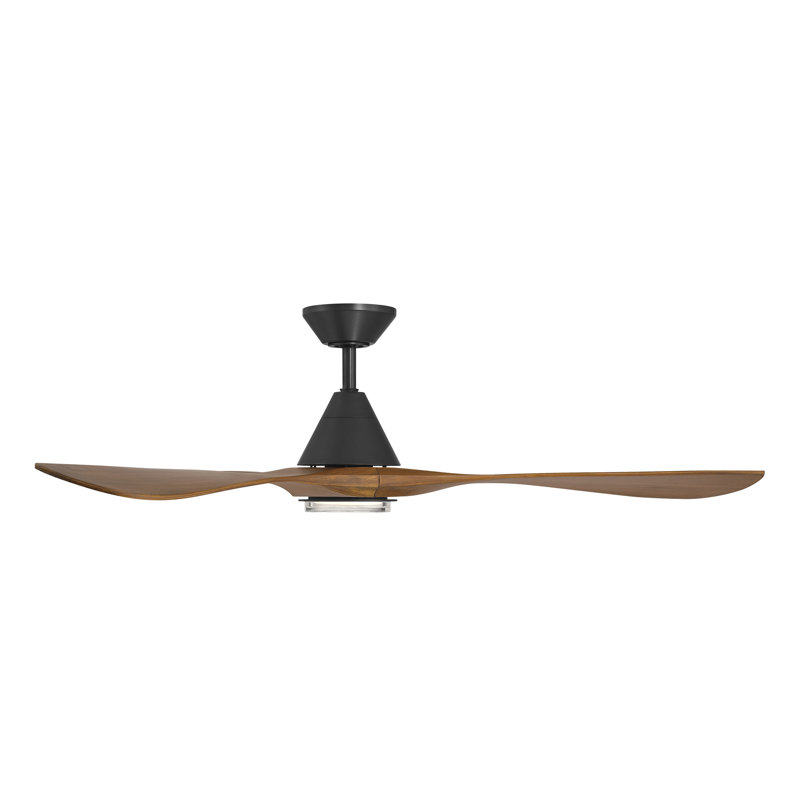 Ventilateur de plafond intelligent en bois naturel Carve 3 avec trousse d'éclairage à DEL sélectionnable 2700K-3000K-4000K-5000K et télécommande incluses, fonctionne avec Alexa et l'application Android ou Android
