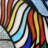 12"H Rainbow Stripe Zebra Stained Glass Window Panel