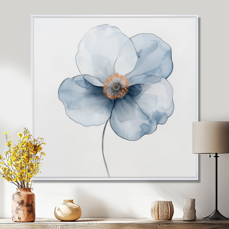 Reproduction d'art murale «The Enchanted Path Of Anemone I» - Coquelicots, H 36 po x l 36 po, Blanc