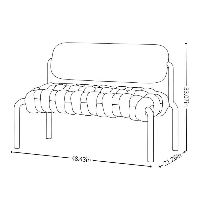 Banc blanc moderne de style crème
