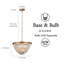 Luminaire suspendu de cuisine en perles 3 lumières Anqitue