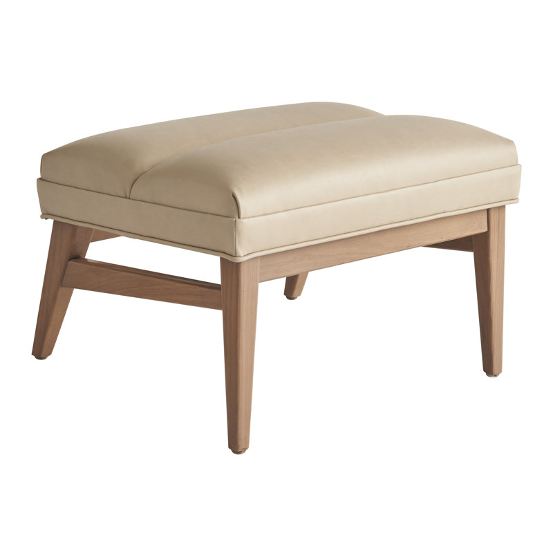 Sunset Key Hayley 23.5" Wide Genuine Leather Rectangle Standard Ottoman