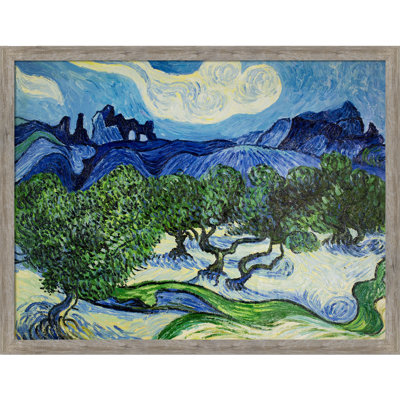 « tree tree » avec les alpilles en arrière-plan par vincent van gogh-picture cadre, peinture sur toile