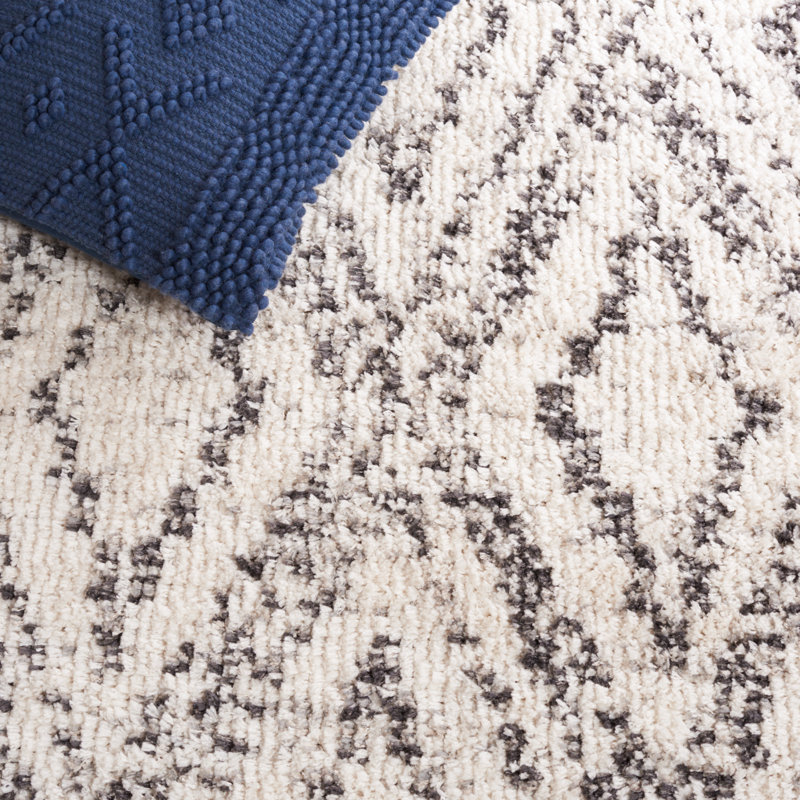 Tapis ivoire / noir Hasiel, Carré 6 pi 7 po