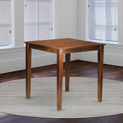 Vernon Square Bar Height Counter Table for Small Spaces, Mahogany