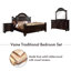 Ensemble de chambre à coucher traditionnel Aime 4 pièces-97986349-131635535-131635537