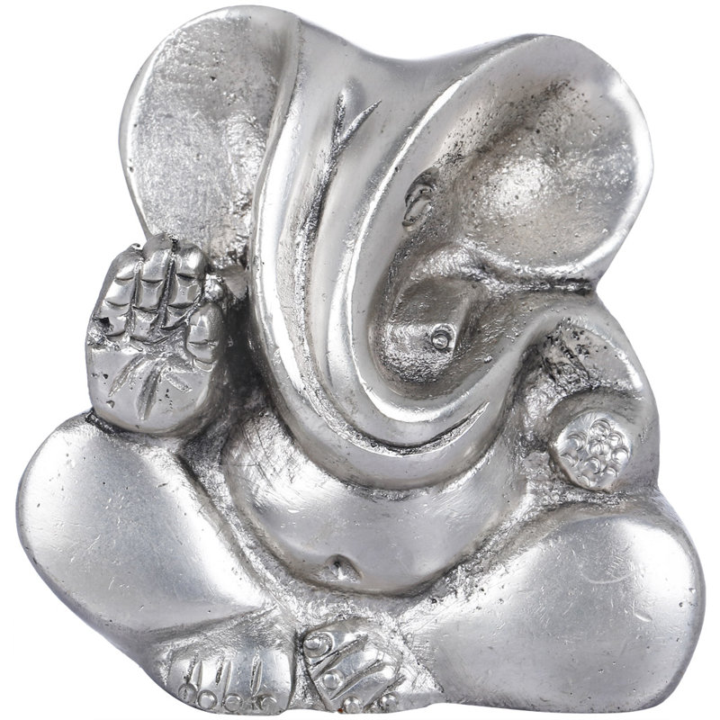 Petite statue stylisée Ganesha, Argent