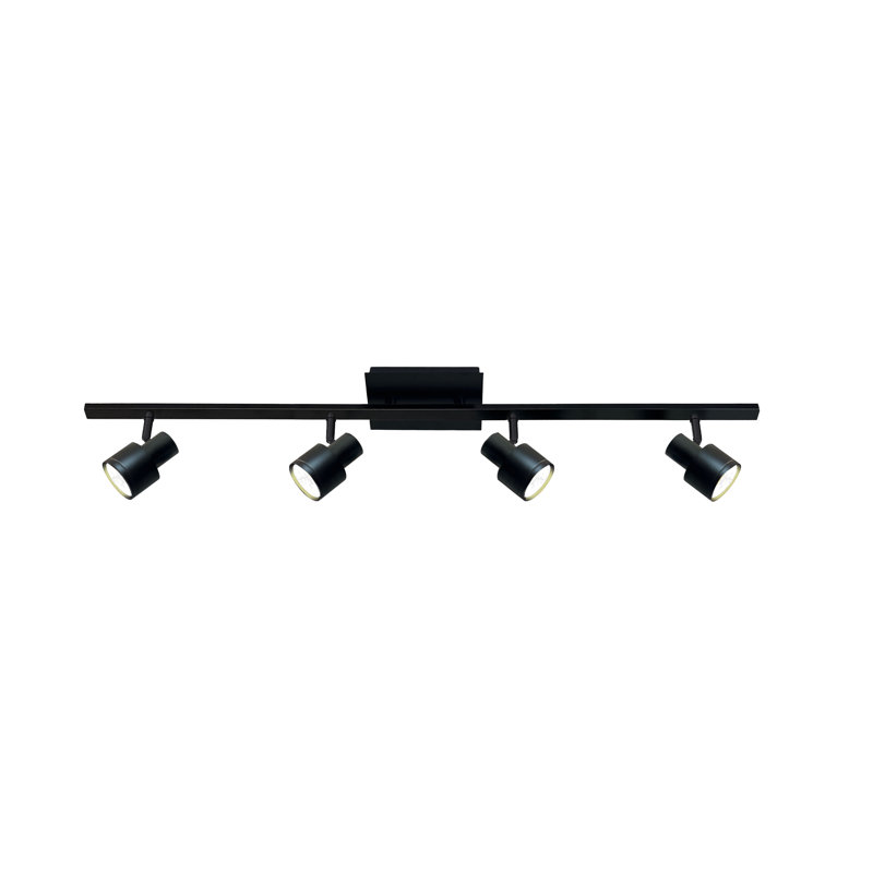 3 ft. Matte Black Adjustable 4-Light Track Lighting