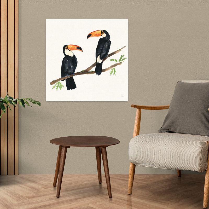 Art tropical, oiseau tropical, oiseau, art tropical, H 24 po x l 24 po