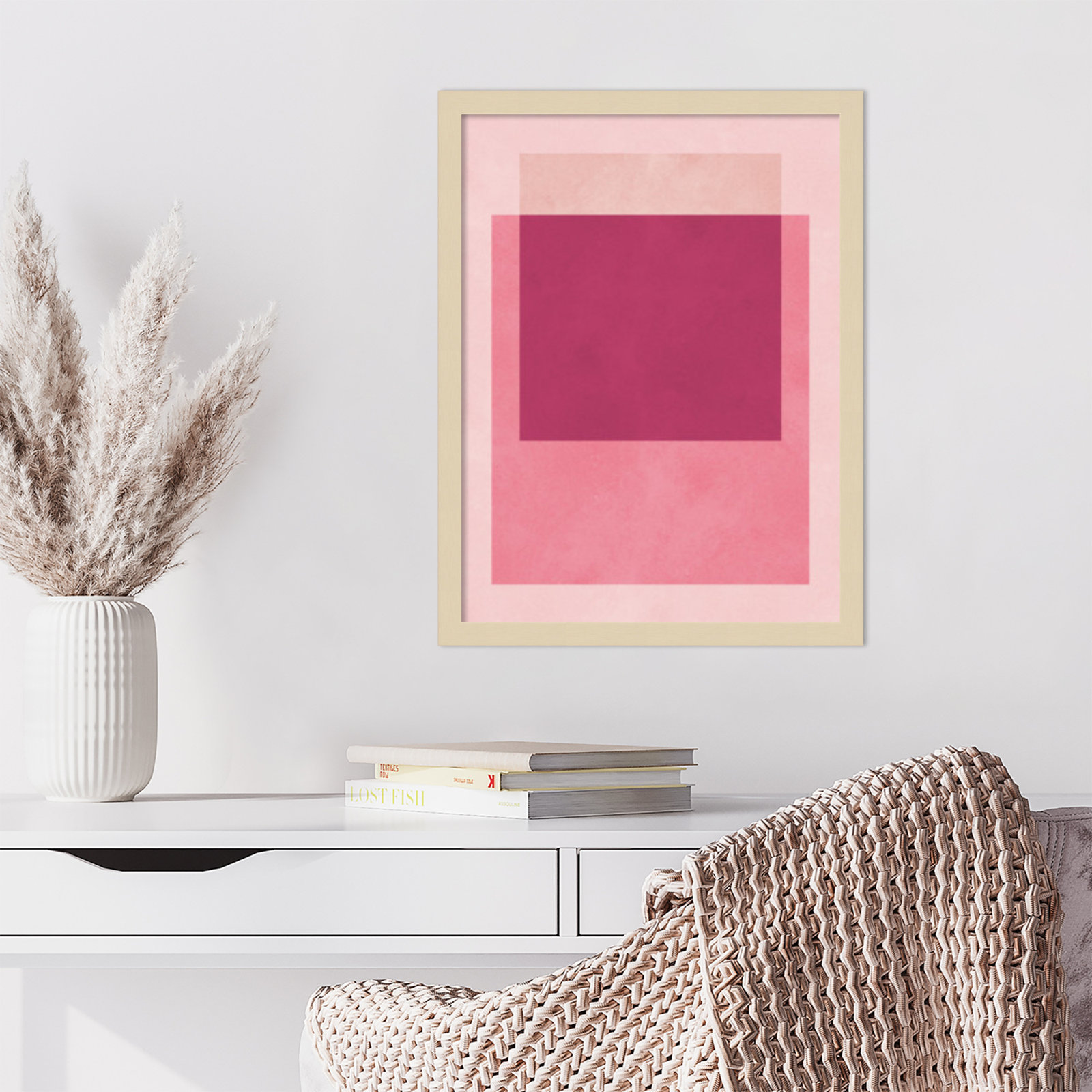 Overlapping Geometry 12 Print, 21" H x 16" W, Brown