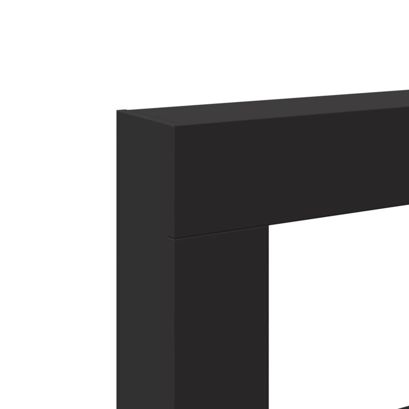 Fireplace Surround 81X18x82 Cm Engineered Wood, Black
