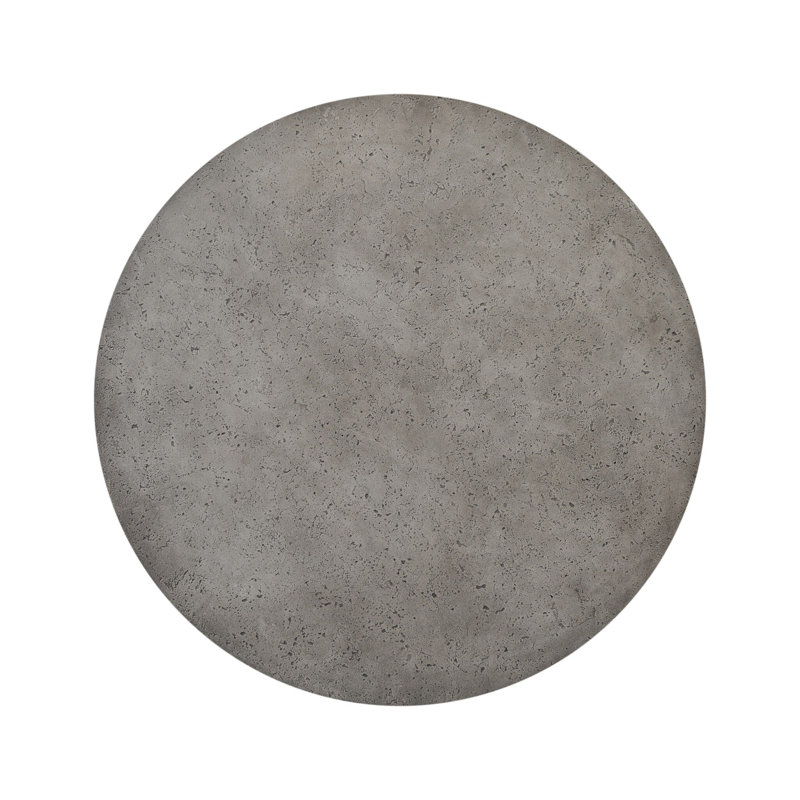 BOULA Outdoor Round Coffee Table, Aged Smoke Concrete
