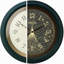 Grande horloge murale lumineuse 18 po, vert forêt, veilleuse, horloge lumineuse avec capteur intelligent pour allumer / éteindre les lumières. Décoration murale pour le salon, la salle à manger, la cuisine.