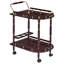Chariot de service à 2 tablettes Merlot and Brass