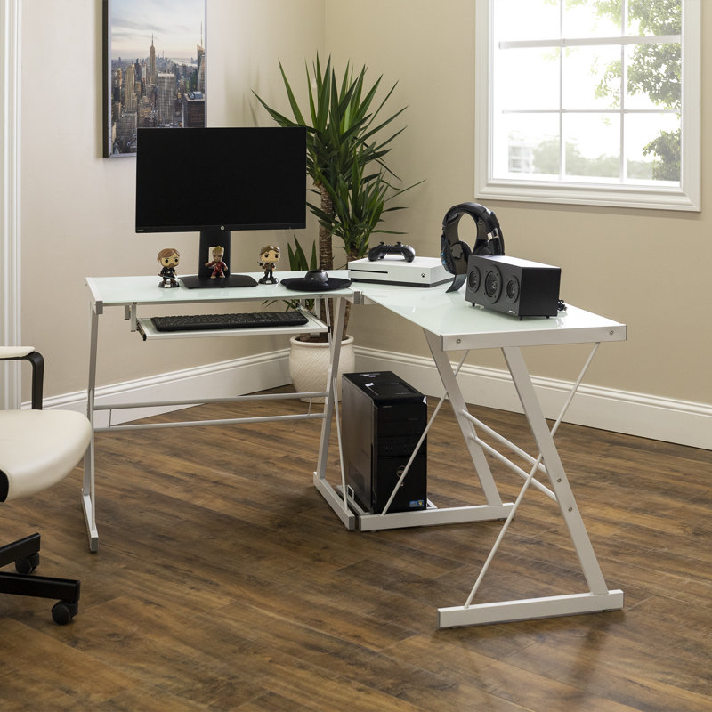 Bureau en L réversible, Blanc