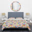 Ensemble de housse de couette à fleurs mid-century rétro-40702571