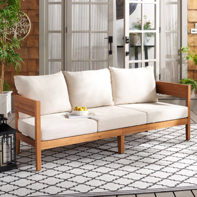 189.4cm Wide Outdoor Straight Patio Sofa with Cushions
