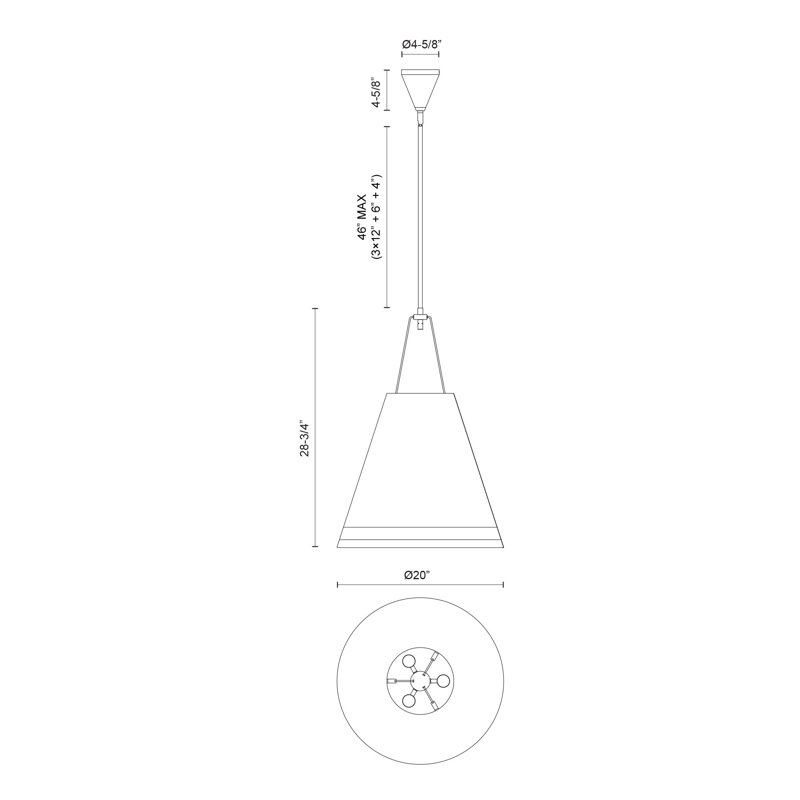 Brickell 3 - Light Pendant, Matte White
