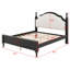 Base de lit plateforme classique en bois avec tête de lit tapissier luxueuse-128626648