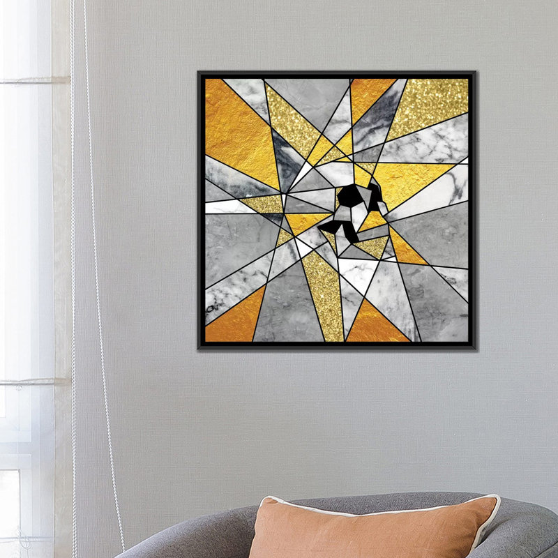 « fragment, square » par ali gulec, impression sur toile tendue, H 18 po x l 18 po x P 1,5 po, Toile avec cadre noir