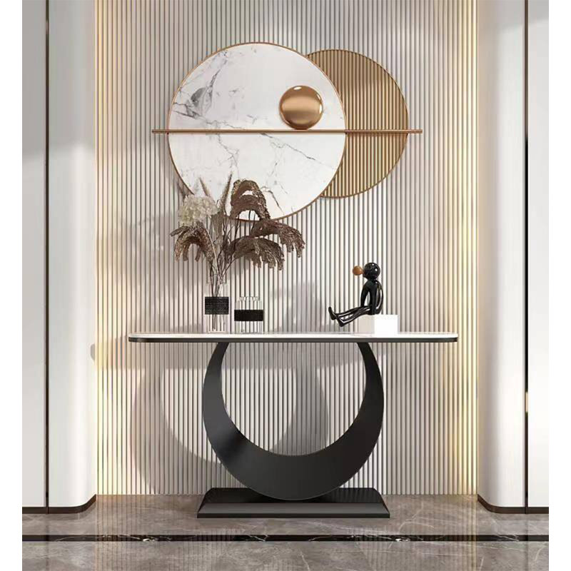 Canapé d'entrée de luxe moderne en marbre, H 31,5 po x l 47,24 po x P 11,81 po