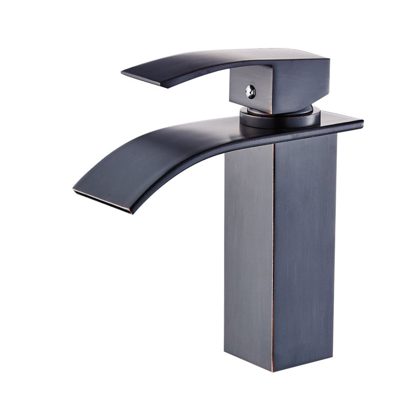 Robinet de salle de bain à un trou, Bronze huilé