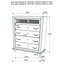 Commode de chambre à 5 tiroirs Dacher - blanc-905079554